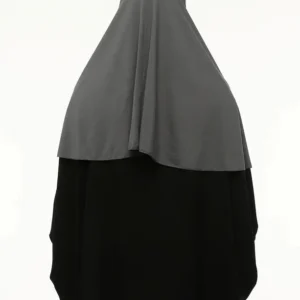 En Del Sandi Lycra Hijab Med Extra Elastisk Bakom- Grå - Image 5