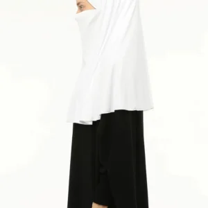 En Del Sandi Lycra Hijab Med Extra Elastisk Bakom - Vit - Image 3
