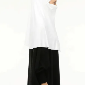 En Del Sandi Lycra Hijab Med Extra Elastisk Bakom - Vit - Image 4