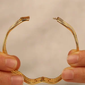 Waveline Armband I Rostfritt Stål - Guld - Image 4