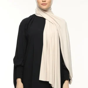 Praktisk sjal i Premium Jersey - Cremevit - Image 4