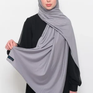 Hijab - Stretch Jersey - Ljusgrå - Image 2