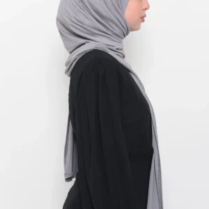 Hijab - Stretch Jersey - Ljusgrå - Image 4