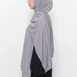 Hijab - Stretch Jersey - Ljusgrå - Image 3