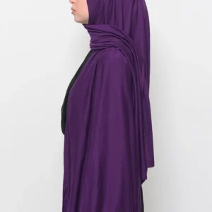 Hijab - Stretch Jersey - Mörklila - Image 3