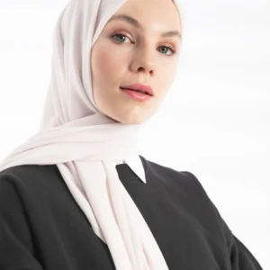 Crepe Chiffon Hijab - Vit - Färgkod 15 - Image 5