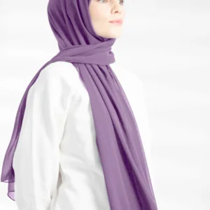 Crepe Chiffon Hijab - Lila -Färgkod 20 - Image 5