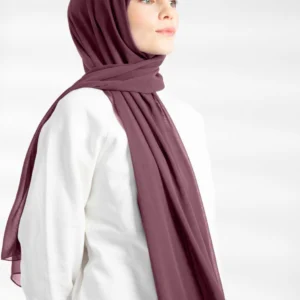 Crepe Chiffong Hijab - Plommon - Färgkod 29 - Image 4