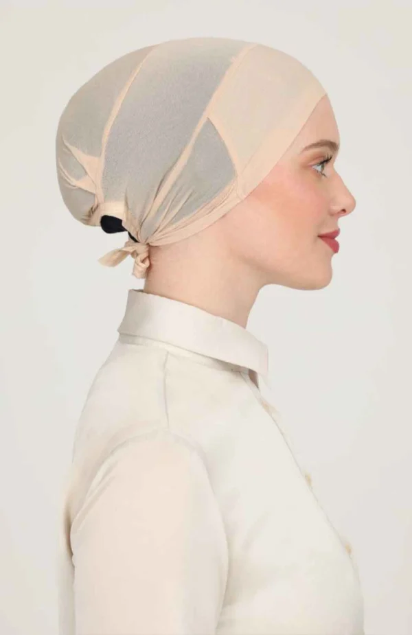 Andningsbar bonnet i mjukt material för friskt hår Hårbonnet med andningsbar design för natten Skonsam bonnet som minskar friss och slitage