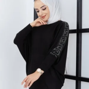 Broderad Tröja - Svart - Image 3