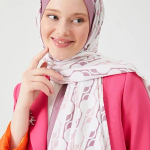 Hijab - Medina Silk Monstrad - Rosa - Image 4