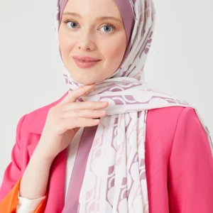 Hijab - Medina Silk Monstrad - Rosa - Image 3
