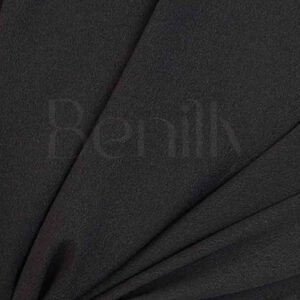 Lyx Premium Medina Krep Chiffon Hijab - Svart - Image 3