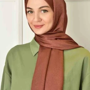 Metallic Hijab - Brun - Image 1