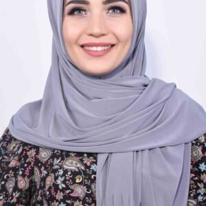 Praktisk Instant Lycra Hijab - Ljusgrå - Image 1