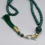 Radband för tesbih i Turkiskt hantverk med eleganta pärlor Exklusivt radband för bön och andlig praktik under Ramadan Handgjort radband med högkvalitativa pärlor för tesbih