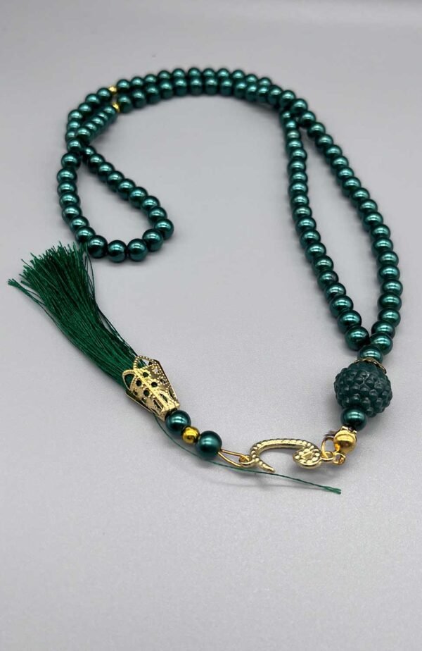 Radband för tesbih i Turkiskt hantverk med eleganta pärlor Exklusivt radband för bön och andlig praktik under Ramadan Handgjort radband med högkvalitativa pärlor för tesbih