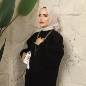 Stickad Klänning - Svart - Image 4