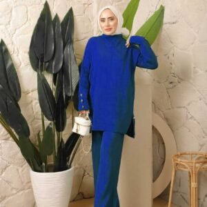 Stickat Set - Blå - Image 1