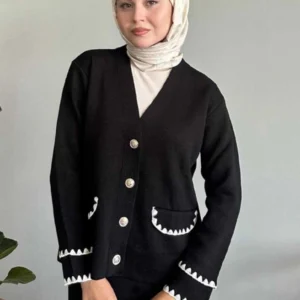 Tvådelat Stickat Kjolset - Svart - Image 3