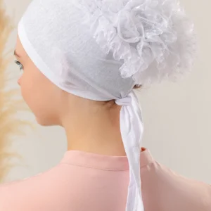 Underslöja med spets och extra volym - Vit - Image 3