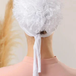 Underslöja med spets och extra volym - Vit - Image 5