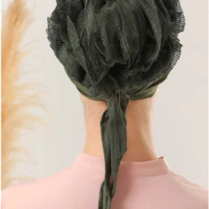 Underslöja med spets och extra volym - Olivgrön - Image 5