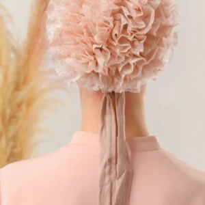 Underslöja med spets och extra volym - persikofärg - Image 3