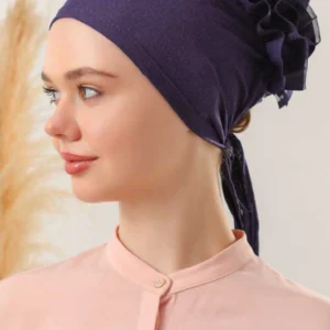 Underslöja med spets och extra volym- Lila/Marinblå - Image 5