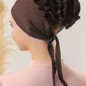 Underslöja med spets och extra volym - Brun - Image 5