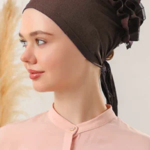 Underslöja med spets och extra volym - Brun - Image 3