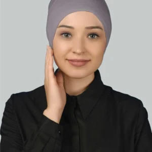 Öppen-huv underslöja bomull - Grå - Image 2