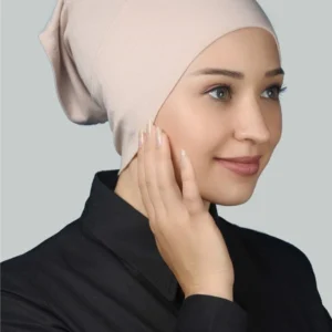 Öppen-huv underslöja bomull - Beige - Image 2