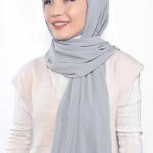 Instant Premium Chiffon Hijab Ninja Cap - Grå - Image 4