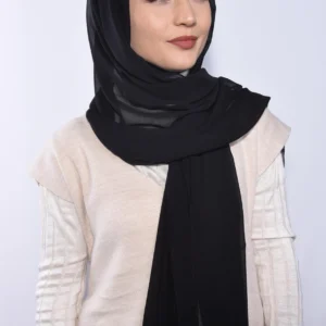 Instant Premium Chiffon Hijab Ninja Cap - Svart - Image 4