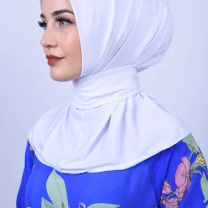 Instant one piece hijab - Vit - Image 5