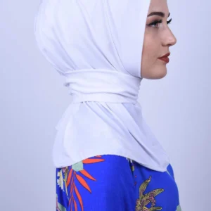 Instant one piece hijab - Vit - Image 3