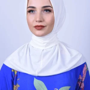 Instant one piece hijab - Off white - Image 6