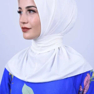 Instant one piece hijab - Off white - Image 5