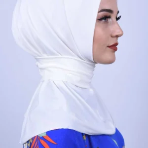 Instant one piece hijab - Off white - Image 3