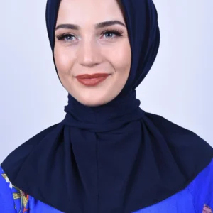 Instant one piece hijab - Marinblå - Image 6