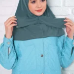 Instant One Piece Hijab i Grön med praktiskt clips bakåt Elegant grön hijab i one piece-design för vardag och fest Bekväm hijab med enkel passform och mjuk viscose