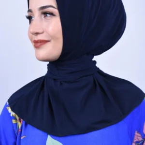Instant one piece hijab - Marinblå - Image 5