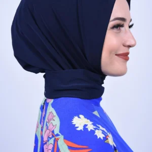 Instant one piece hijab - Marinblå - Image 4