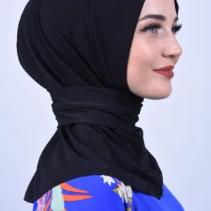 Instant one piece hijab - Svart - Image 3