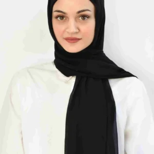 Instant chiffon hijab med underslöja - Svart - Image 5