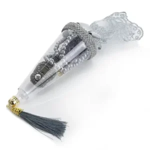 Radband med Digital Räknare Set – Grå med ergonomisk display Elegant grå radband för dhikr och böner Digital räknare på radband – perfekt present till Ramadan eller Eid