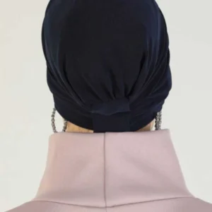 Tre vingar turban-hijab av lykra - Svart - Image 3