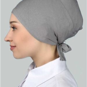 underslöja hijabhuva med knyt - Silver - Image 4