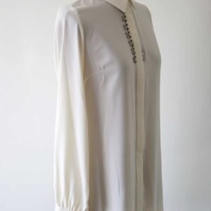 Diamantbroderad Tunika - Crèmevit - Image 3